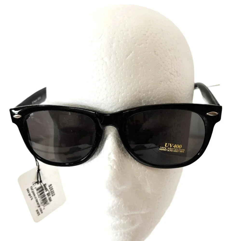 ELOPE Men In Black or Blues Brothers Black Rim Sunglasses NWT NOS